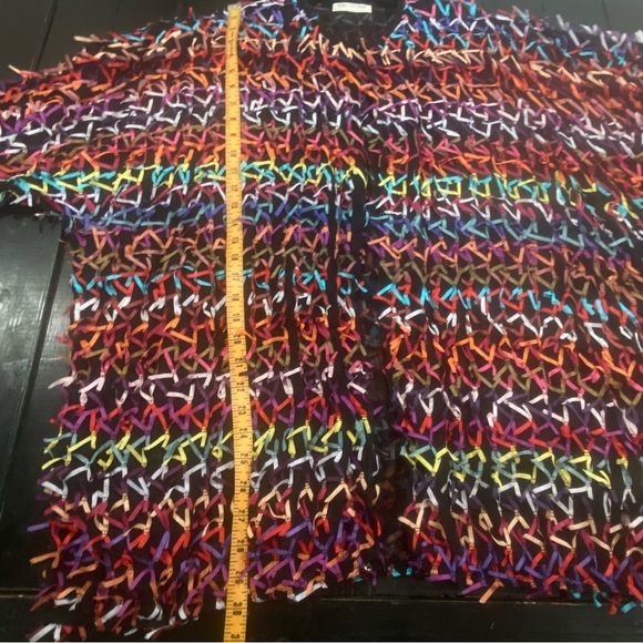 Vintage Oscar De La Renta Colorful Confetti Batwing Jacket RARE - Picture 5 of 5